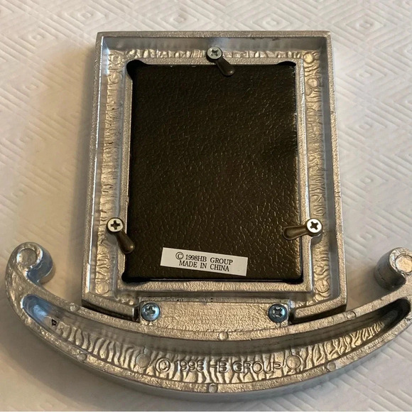 New! Rock-A-Bye Baby Chrome Heavy Baby Photo Frame 2.5 x 3.5” 1998 Keepsake - Picture 7 of 11